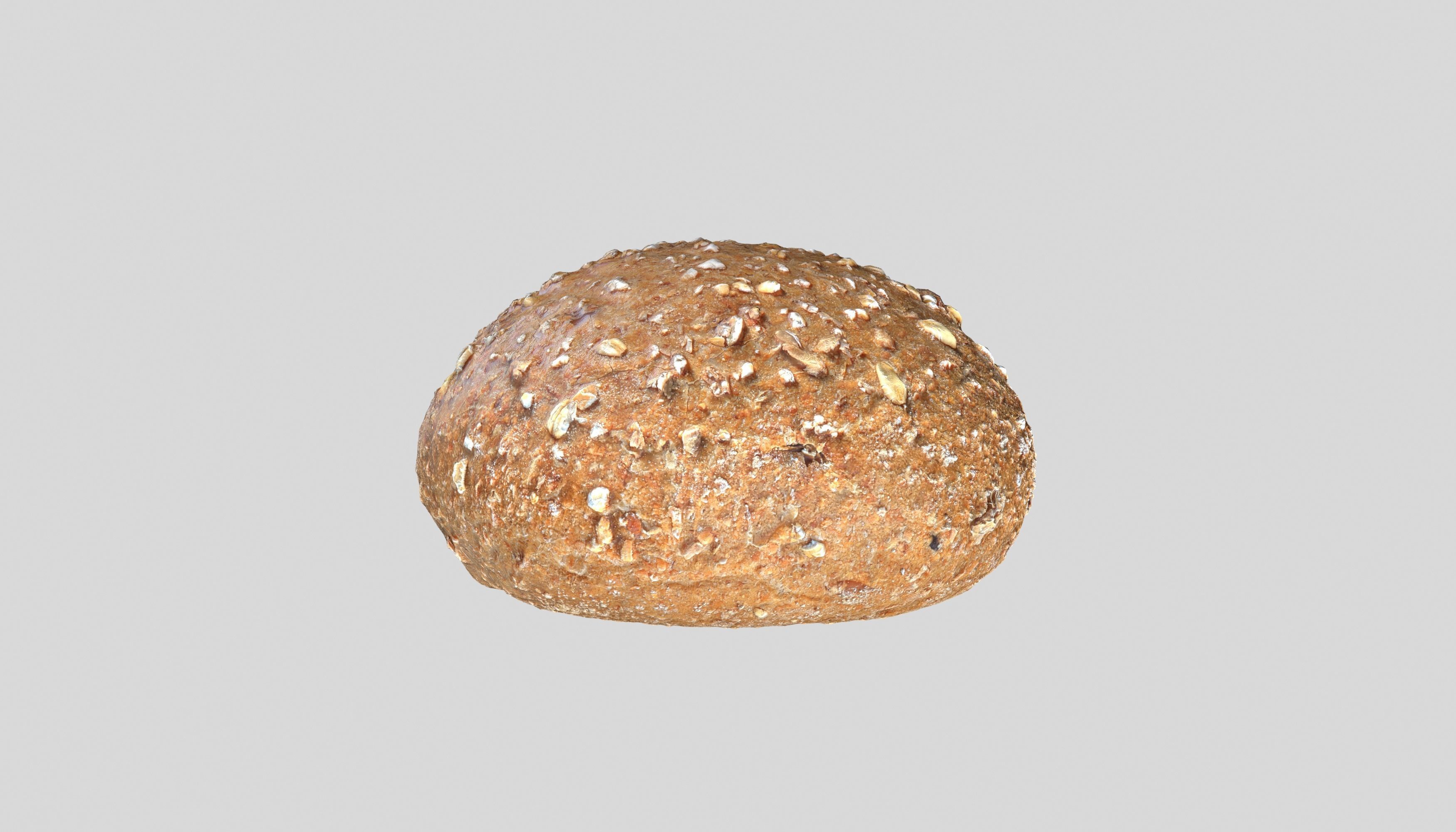 Brown Bread Bun Photoscan Low-poly 3D model_6