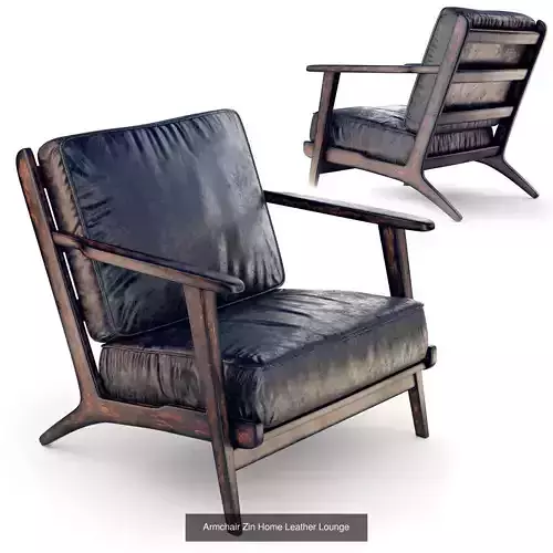 2 color Armchair Zin Home Leather Lounge