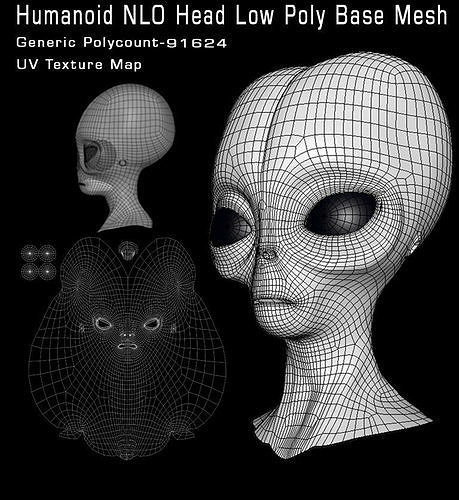 Alien Nlo head  3D model
