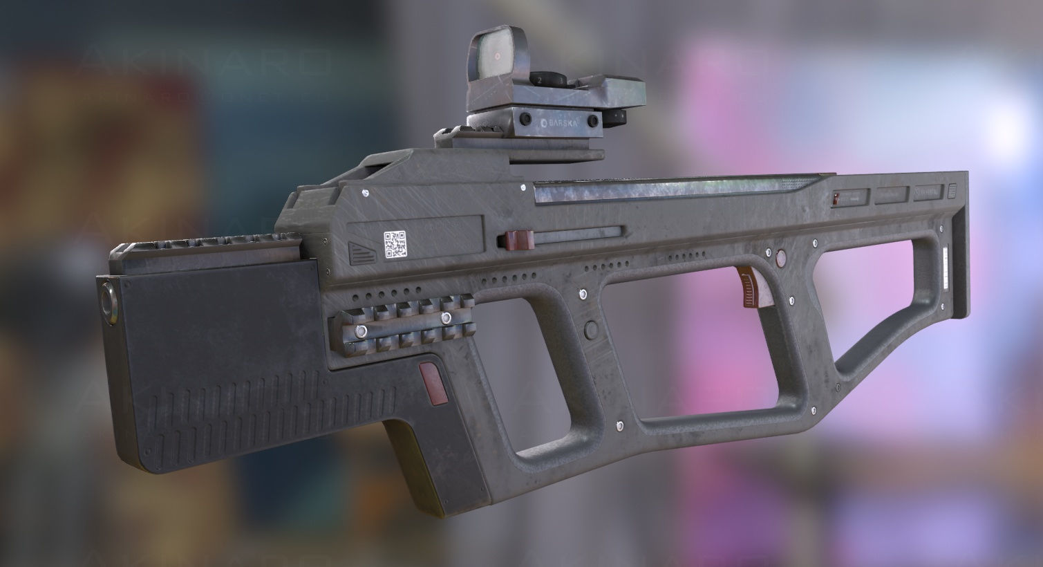 FN P90 2K prototype Low-poly 3D model_6
