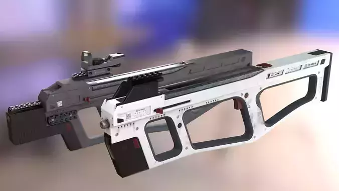 FN P90 2K prototype Low-poly 3D model