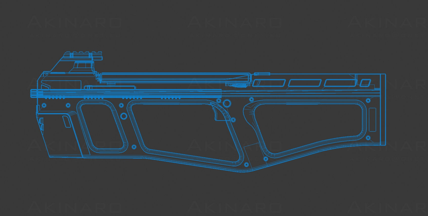 FN P90 2K prototype Low-poly 3D model_12