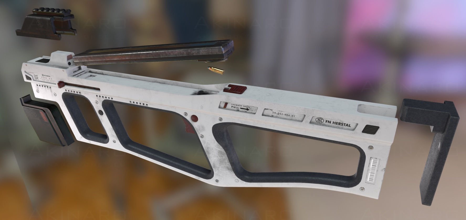 FN P90 2K prototype Low-poly 3D model_8