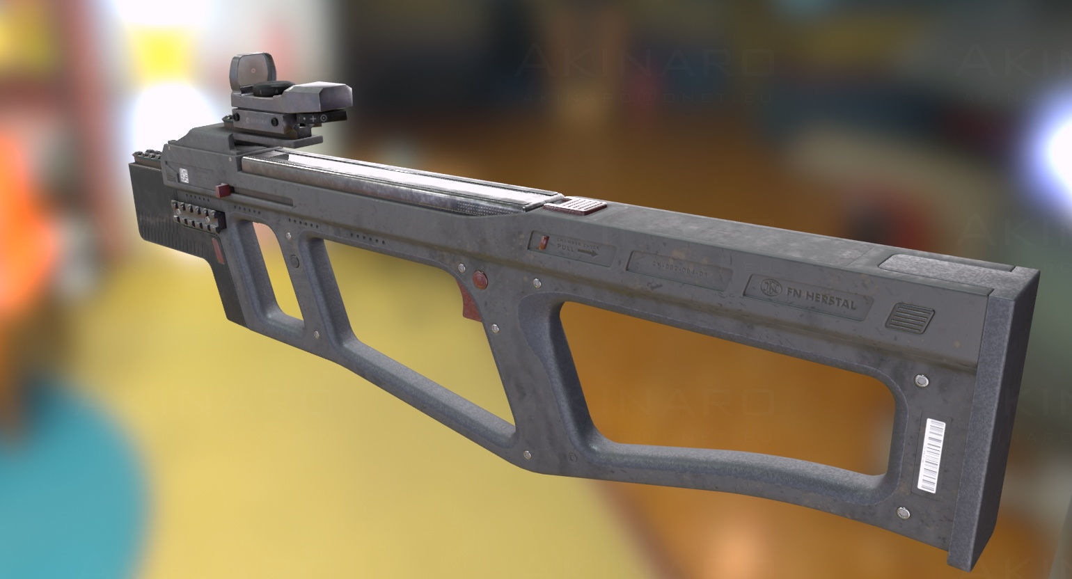 FN P90 2K prototype Low-poly 3D model_5