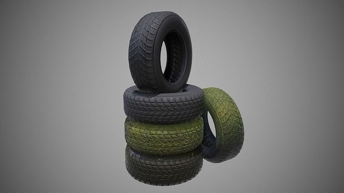 Low poly Tire 03 PBR Game-ready   Low-poly 3D model 3