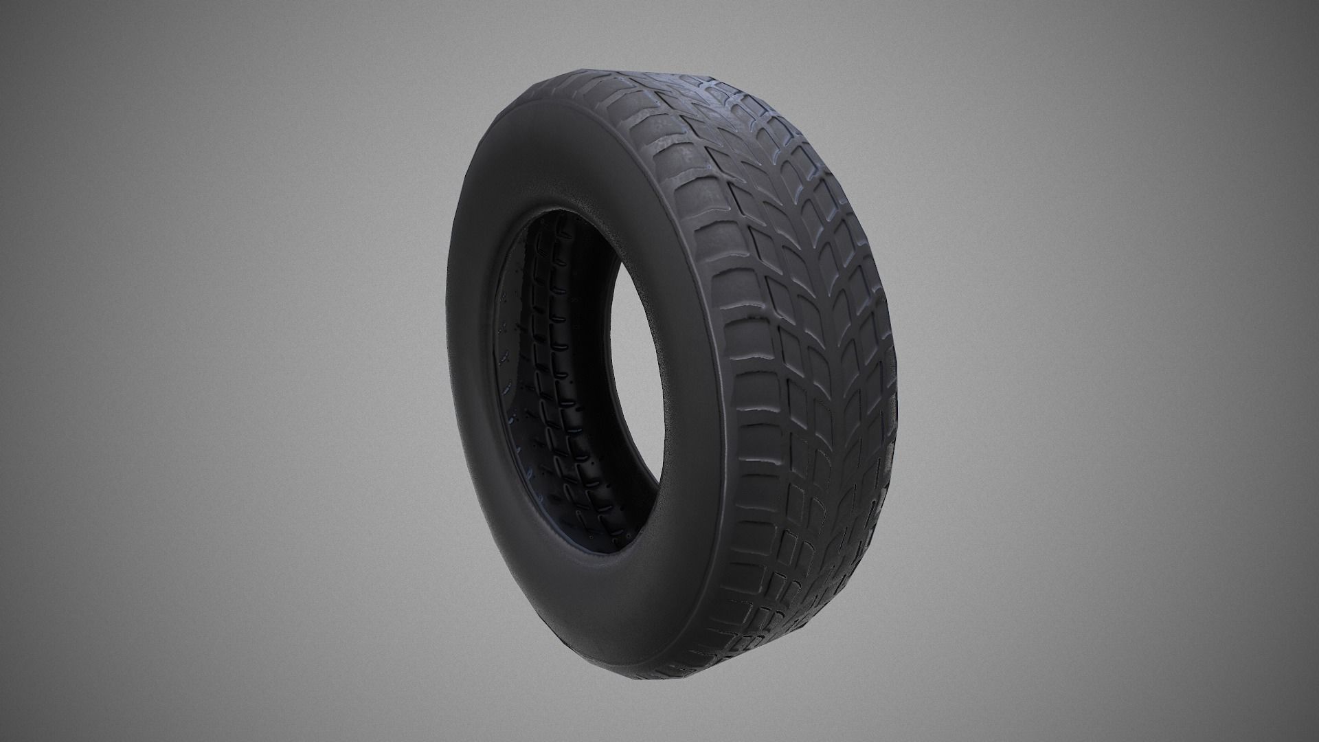 Low poly Tire 03 PBR Game-ready   Low-poly 3D model_10