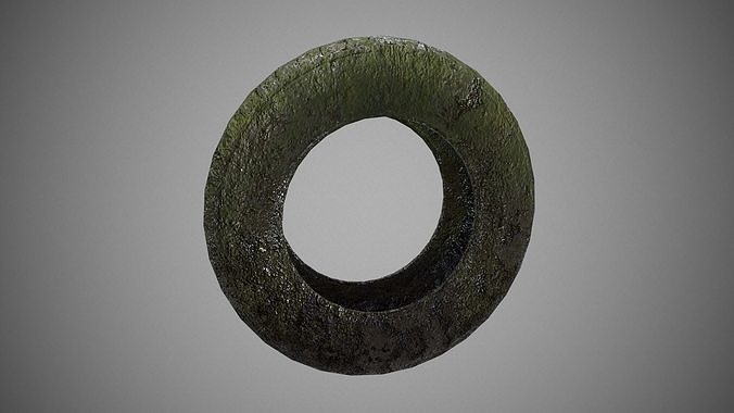 Low poly Tire 03 PBR Game-ready   Low-poly 3D model 7