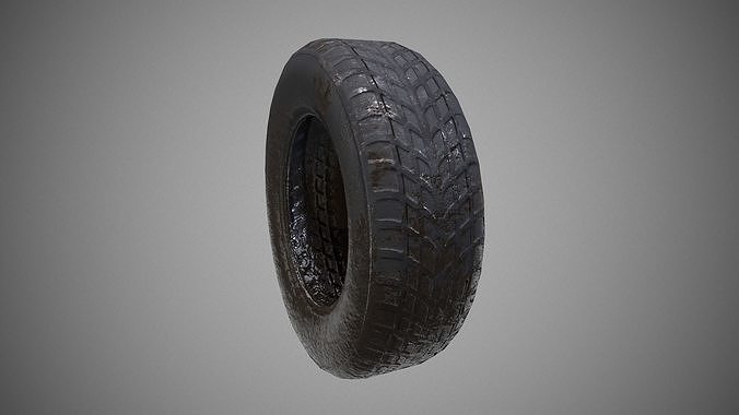 Low poly Tire 03 PBR Game-ready   Low-poly 3D model 5
