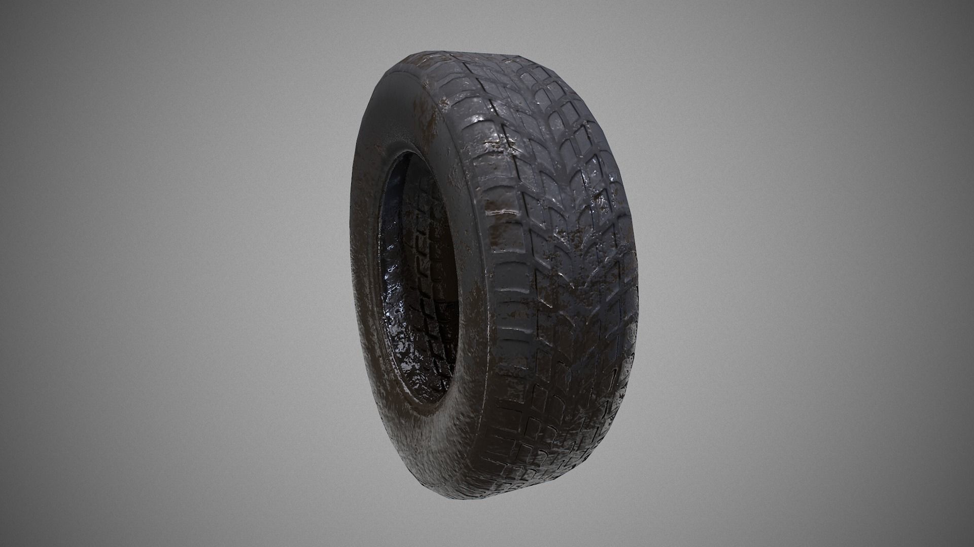 Low poly Tire 03 PBR Game-ready   Low-poly 3D model_4