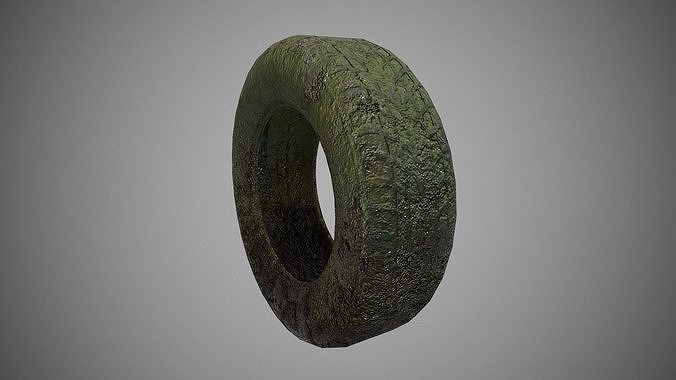 Low poly Tire 03 PBR Game-ready   Low-poly 3D model 6