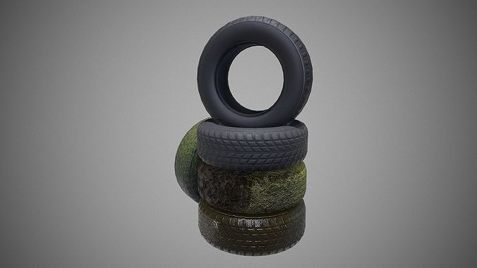 Low poly Tire 03 PBR Game-ready   Low-poly 3D model 2