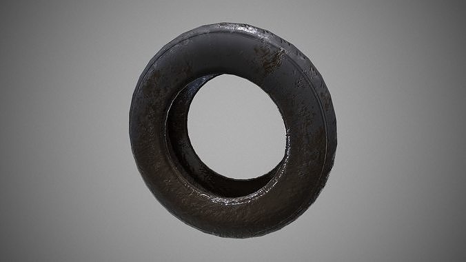 Low poly Tire 04 PBR Game-ready   Low-poly 3D model 7