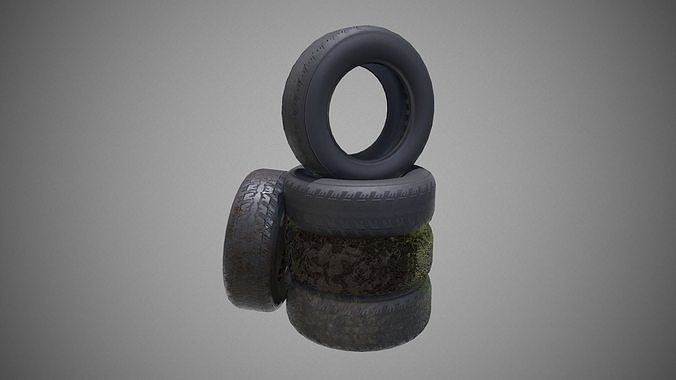 Low poly Tire 04 PBR Game-ready   Low-poly 3D model 3