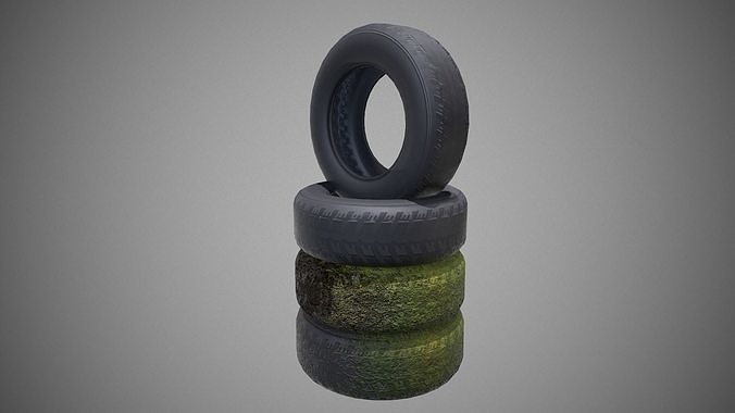 Low poly Tire 04 PBR Game-ready   Low-poly 3D model 2