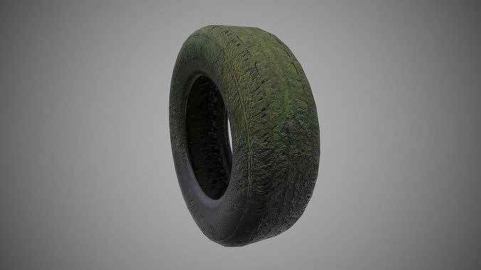 Low poly Tire 04 PBR Game-ready   Low-poly 3D model 6