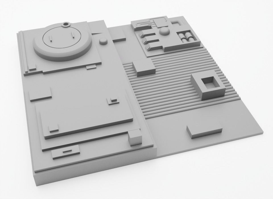 Death Star Tile   Type O 3D print model_5