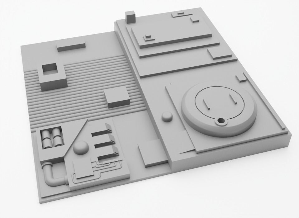 Death Star Tile   Type O 3D print model_3