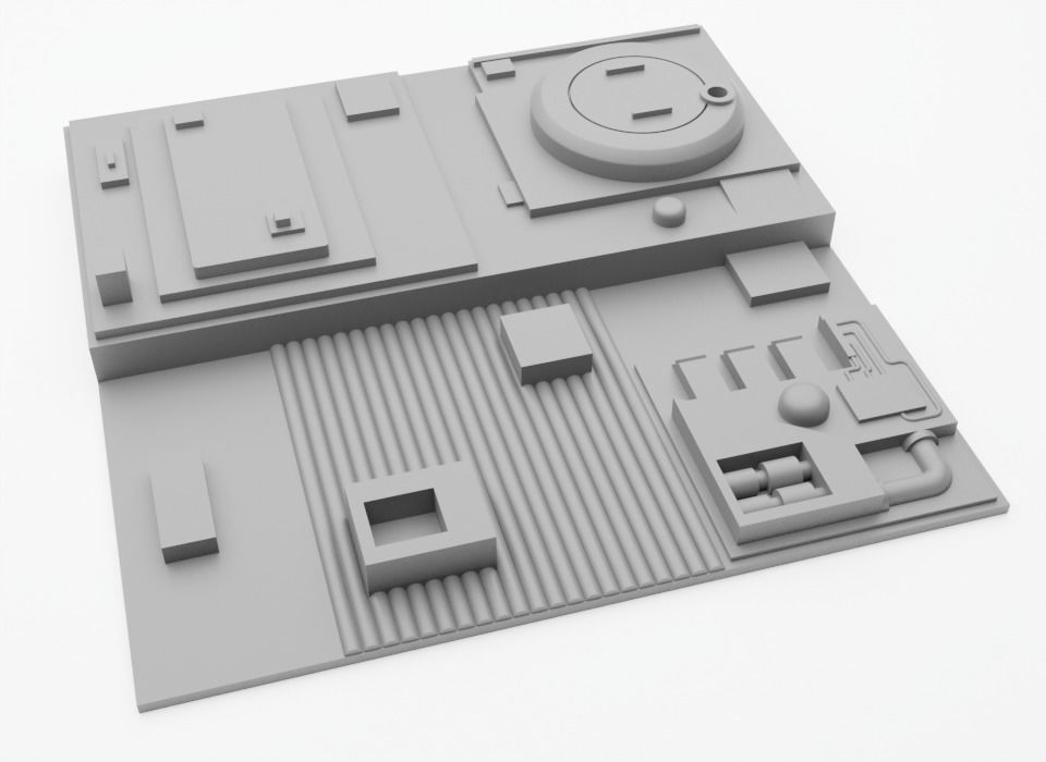 Death Star Tile   Type O 3D print model_4