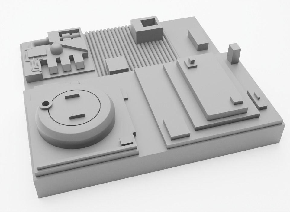 Death Star Tile   Type O 3D print model_6