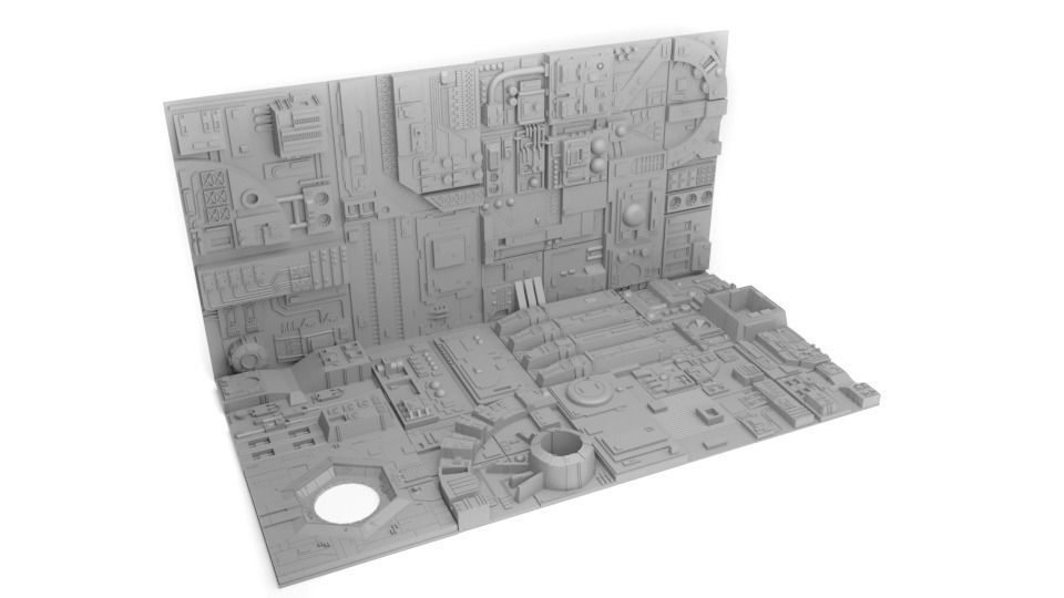 Death Star Tile   Type O 3D print model_12