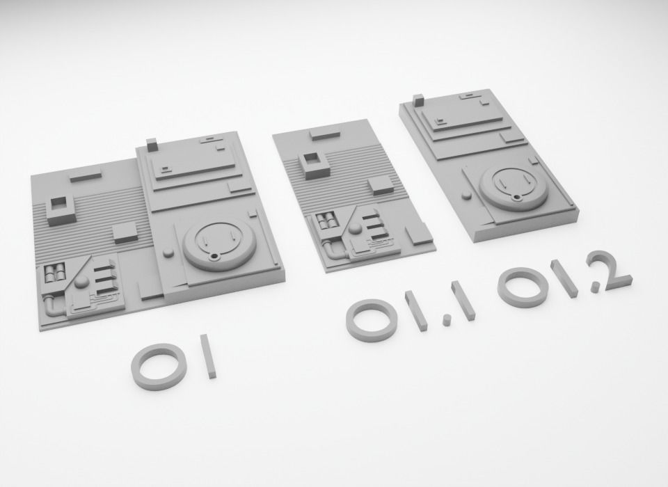 Death Star Tile   Type O 3D print model_2