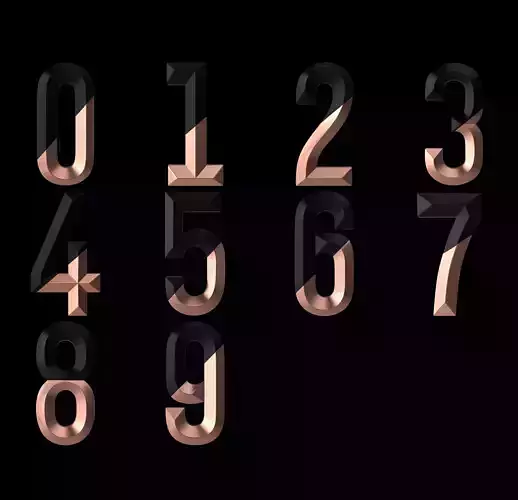 3D Graphic Number 0-9