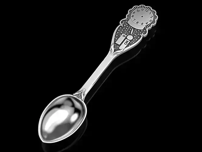 silver spoon for child 3D for milling CNC