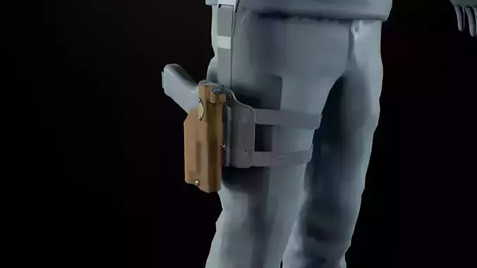 Safariland holster Low-poly 3D model