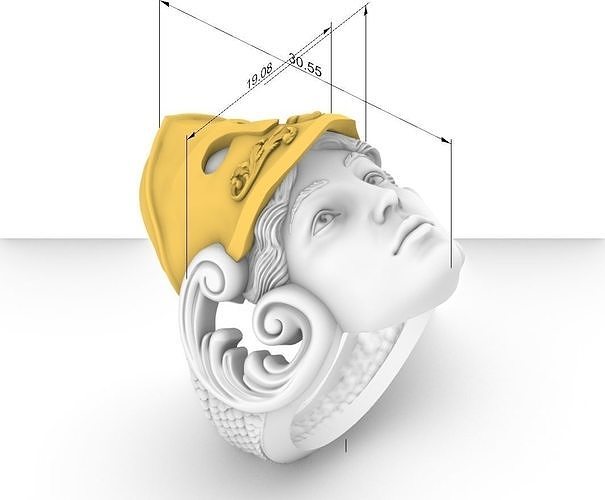 athena goddess ring version 2  3D print model