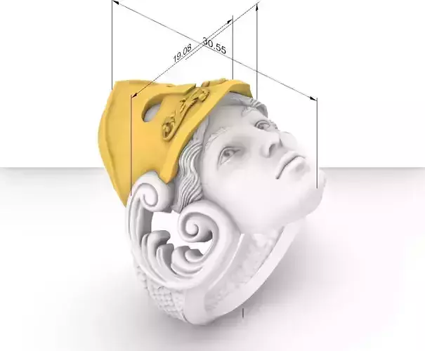 athena goddess ring version 2  3D print model