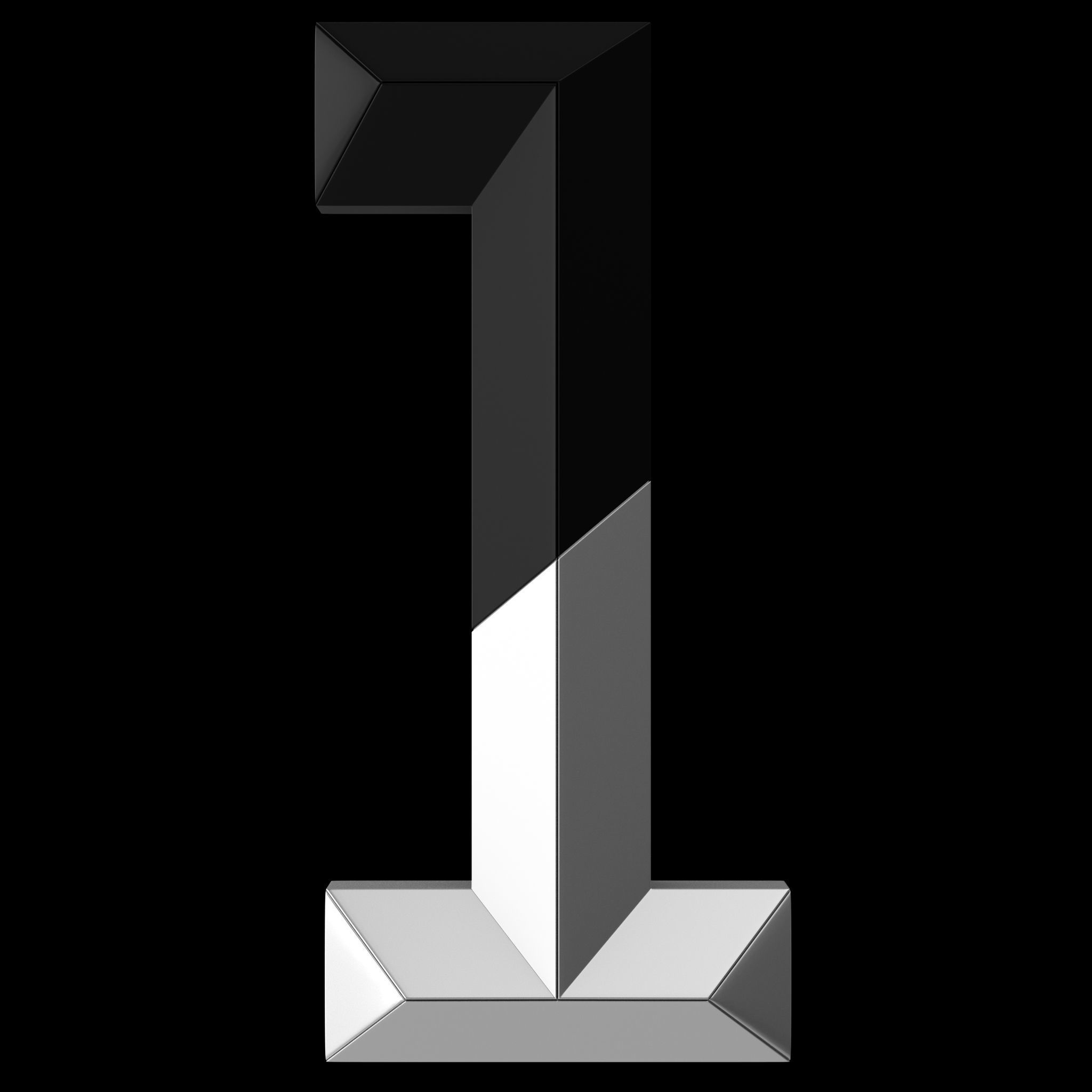 3D Graphic Number 1 3D model_2