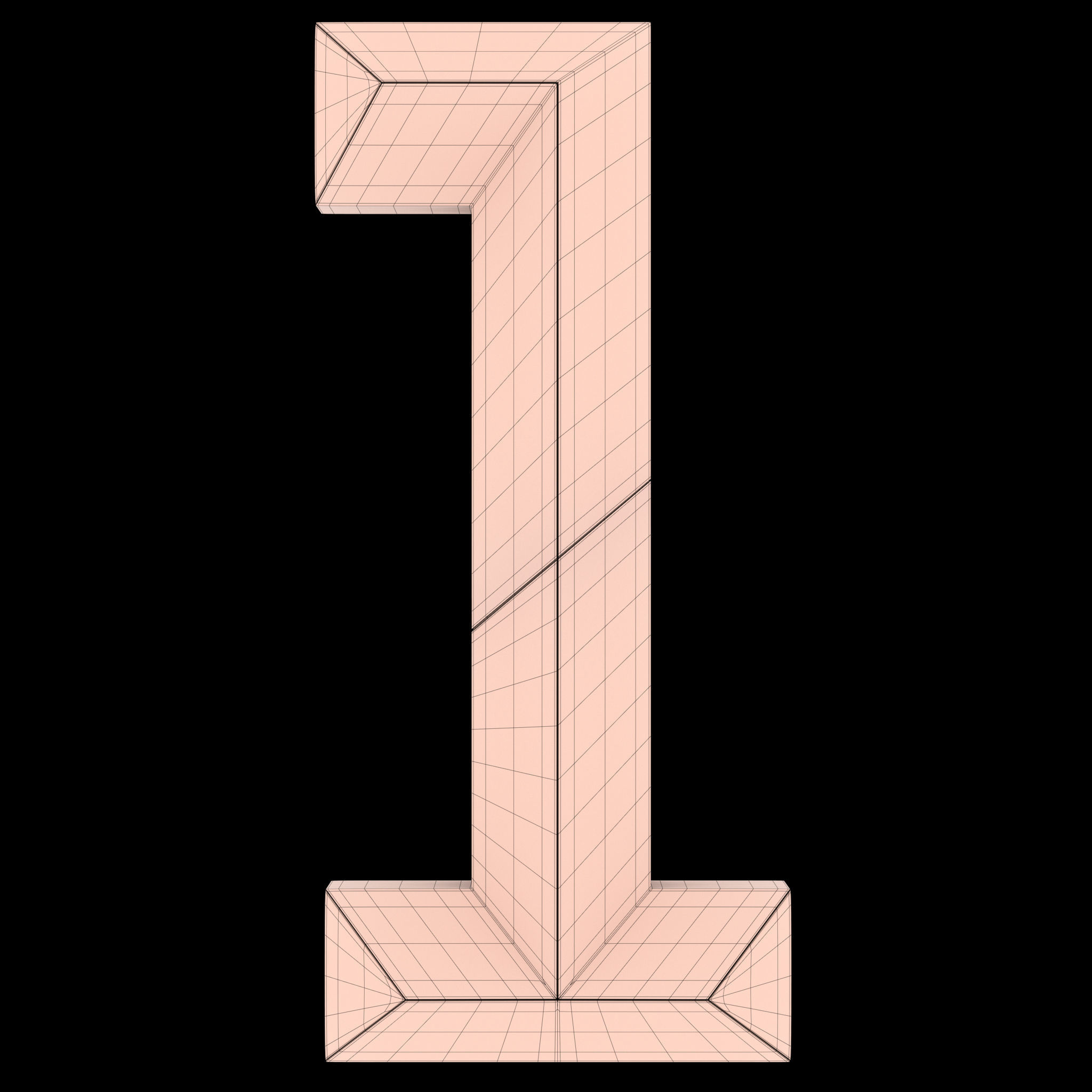 3D Graphic Number 1 3D model_3