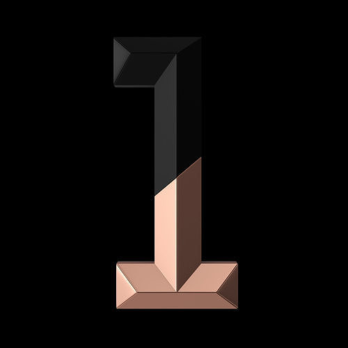3D Graphic Number 1 3D model