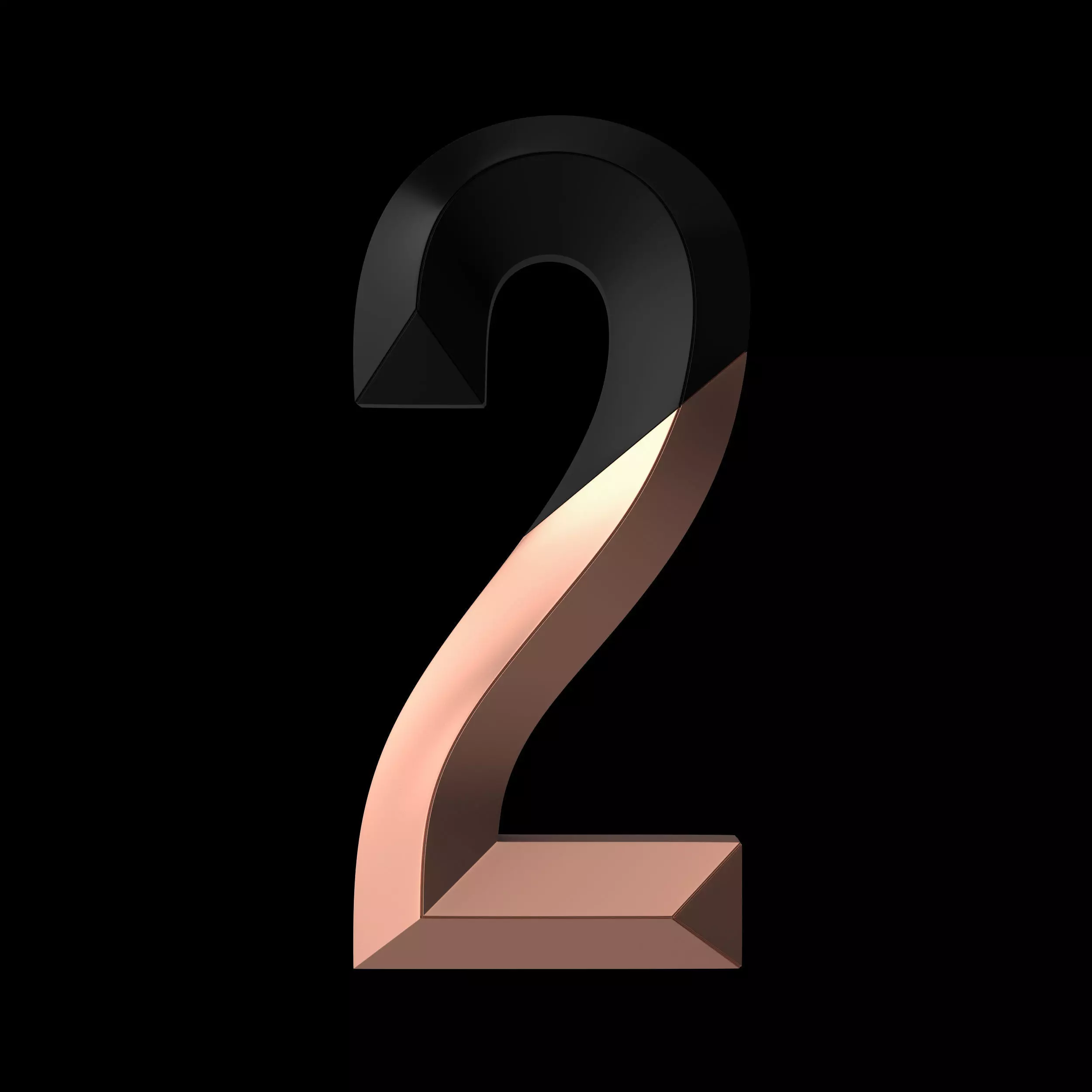 3D Graphic Number 2 3D model_0