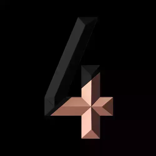 3D Graphic Number 4 3D model