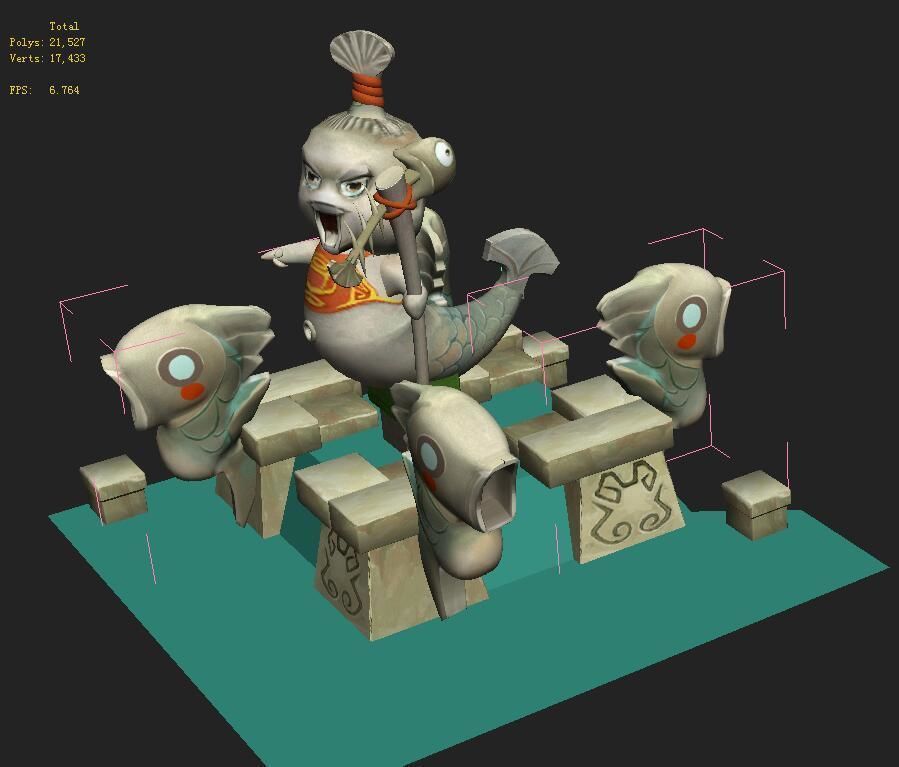 Cartoon Edition - Child Fountain Sculpture 01 3D model_1