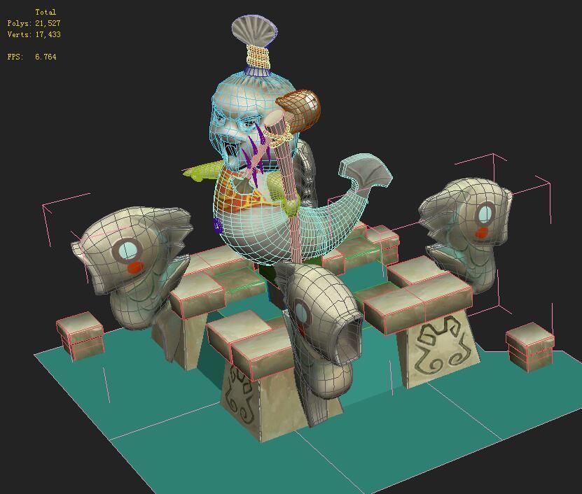 Cartoon Edition - Child Fountain Sculpture 01 3D model_2