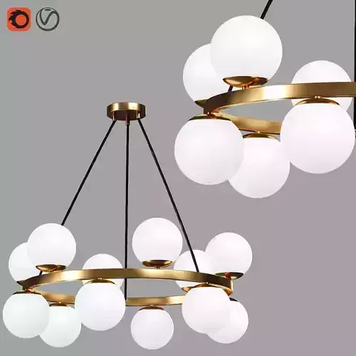 light-20 gold chandelier with balls