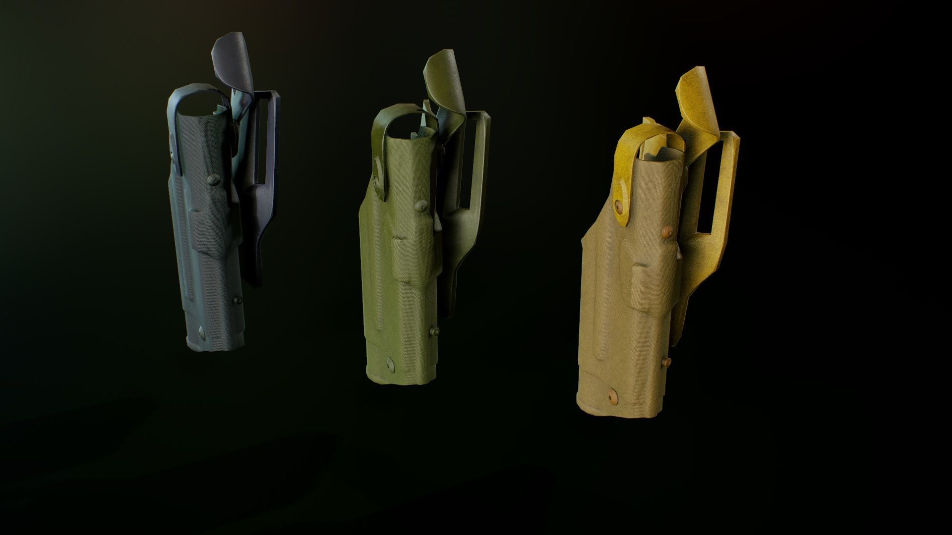Safariland holster 2 Low-poly 3D model_4