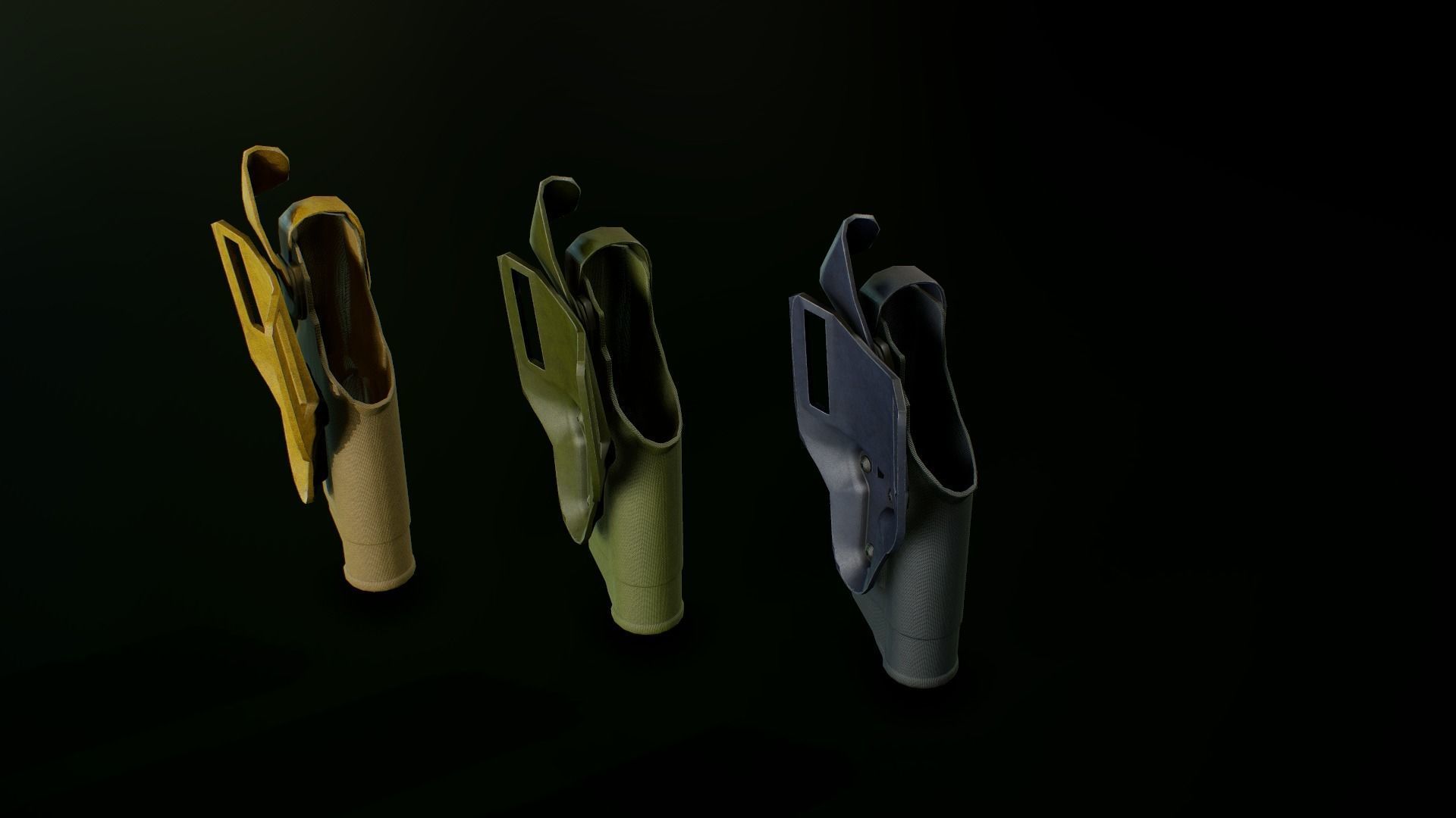 Safariland holster 2 Low-poly 3D model_2