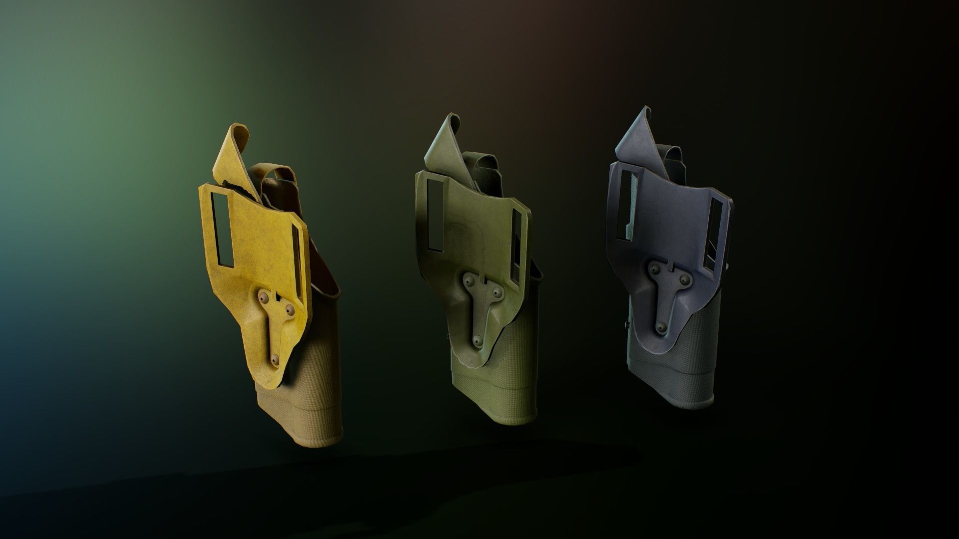 Safariland holster 2 Low-poly 3D model_1