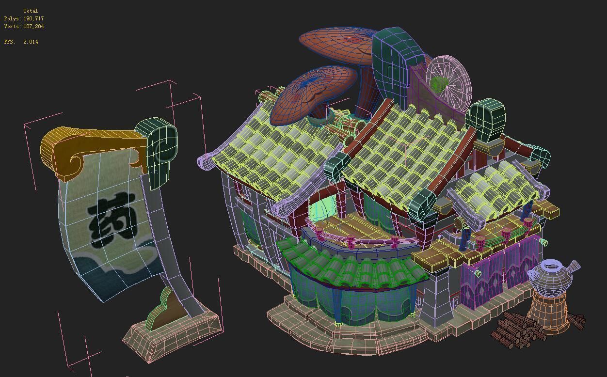 Cartoon version - pharmacy 3D model_1