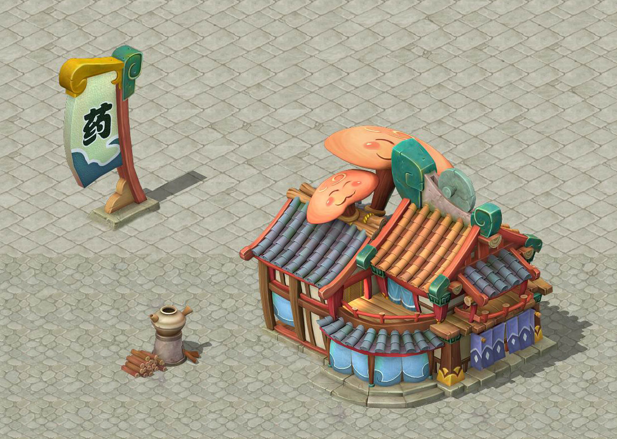 Cartoon version - pharmacy 3D model_2