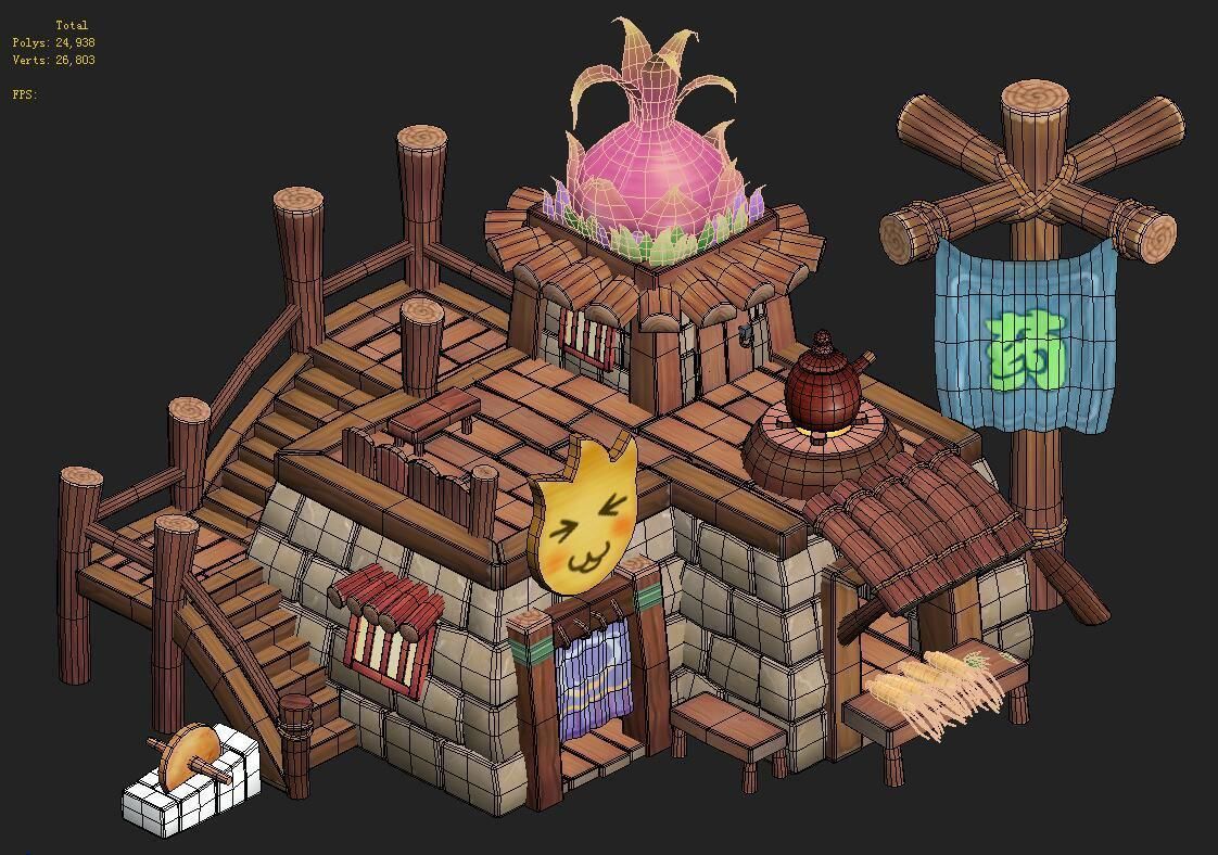 Cartoon version - pharmacy 03 3D model_5