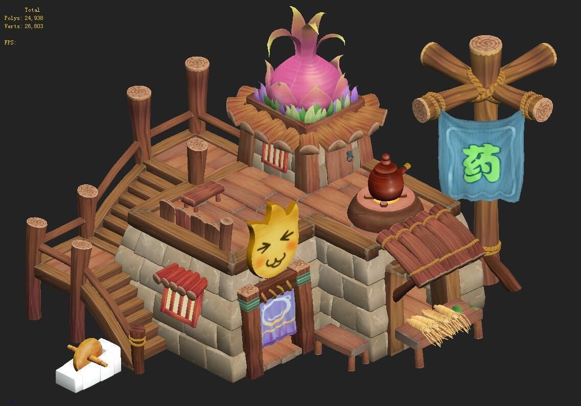 Cartoon version - pharmacy 03 3D model_4