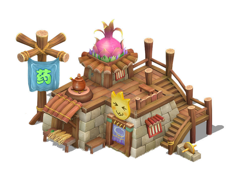 Cartoon version - pharmacy 03 3D model_1