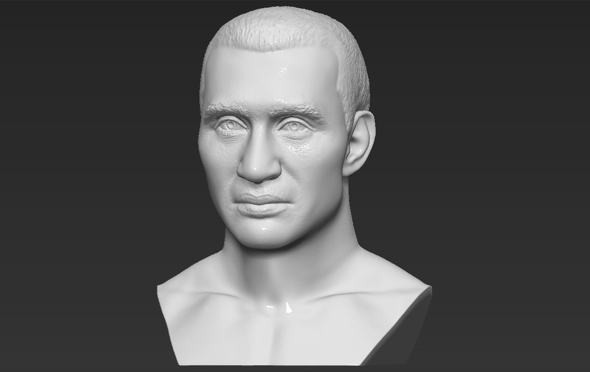 Wladimir Klitschko bust 3D printing ready stl obj formats 3D print model_1