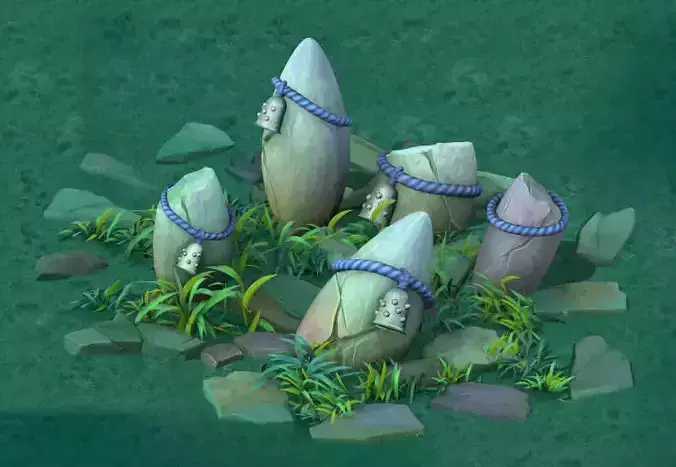 Cartoon Edition - Ancient Stone Stone Totem