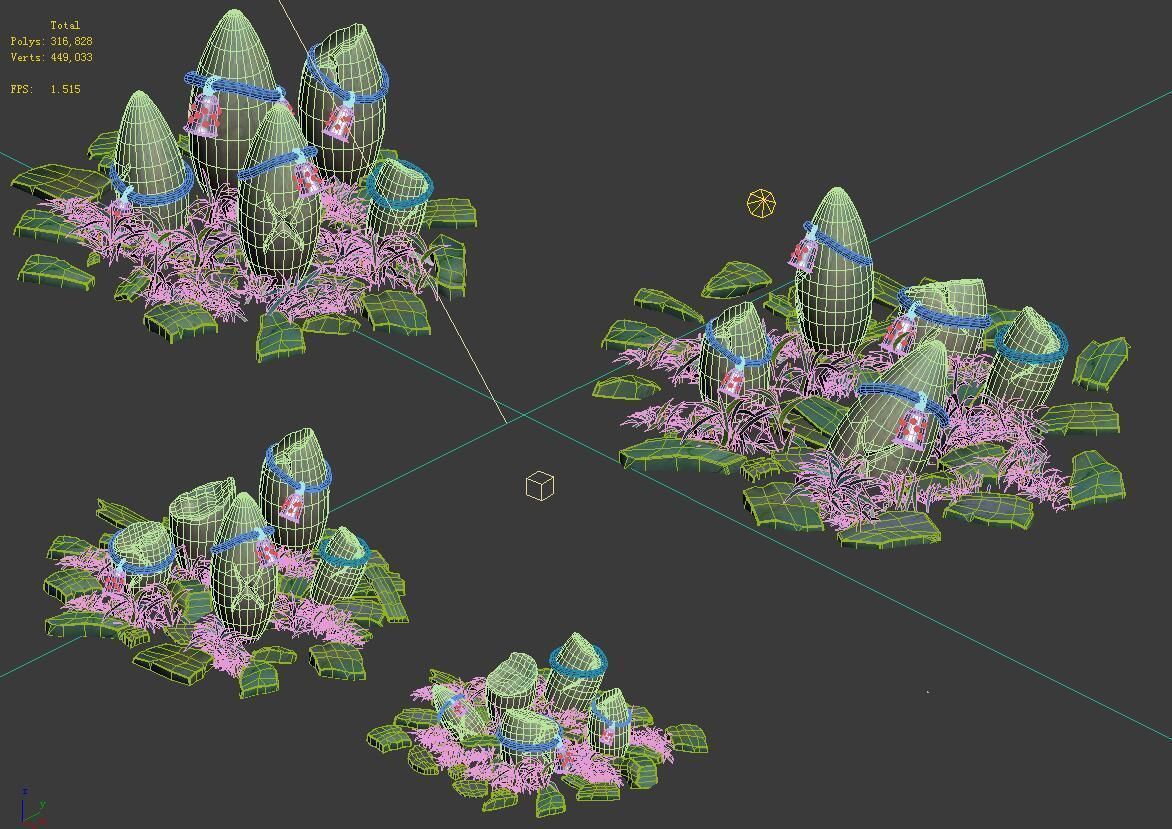 Cartoon Edition - Ancient Stone Stone Totem 3D model_5