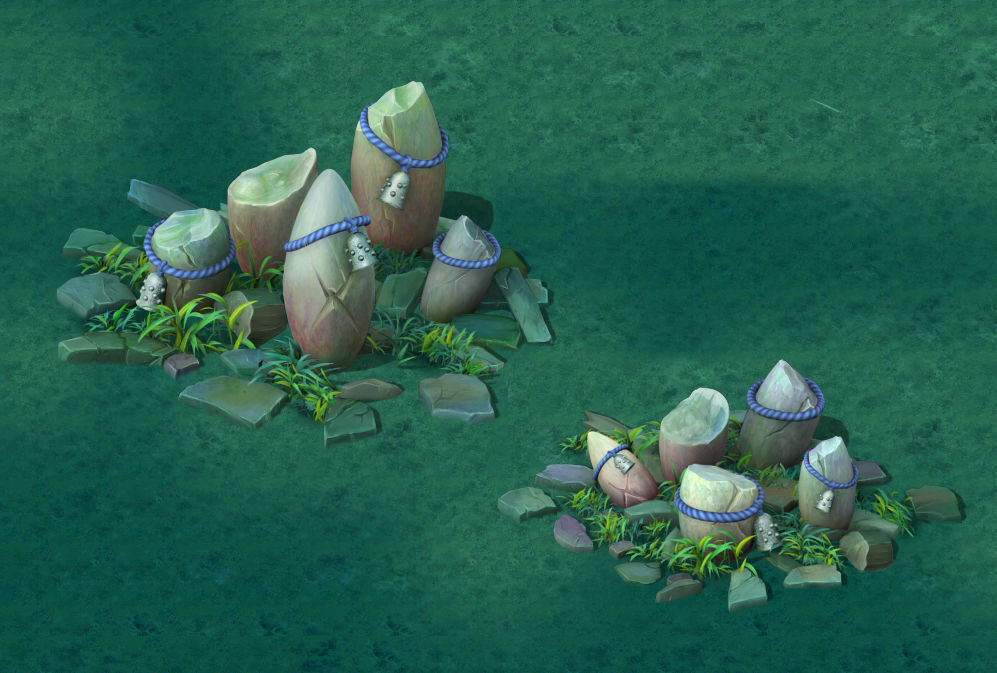 Cartoon Edition - Ancient Stone Stone Totem 3D model_2